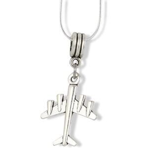 Airplane with 4 engines Charm Snake Chain Necklace